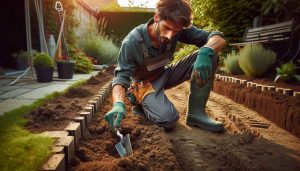 Jardin : Poser des bordures en béton