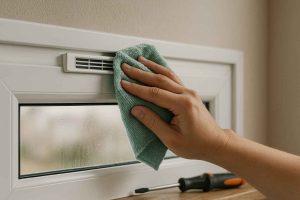 Entretien et nettoyage des grilles d'aération de fenêtres