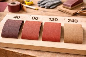 Présentation des grains abrasifs utilisés pour poncer et sabler un meuble en bois