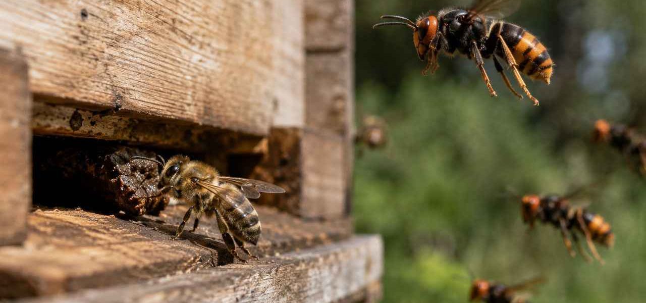 Découvrez comment les abeilles utilisent les excréments pour se défendre contre les frelons asiatiques. Une technique naturelle et efficace !