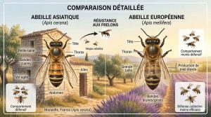 Pourquoi les abeilles asiatiques résistent-elles mieux aux frelons ? Comparaison entre Apis cerana et Apis mellifera