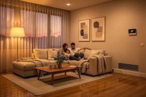 Profitez d'un confort thermique optimal été comme hiver grâce à la pompe à chaleur réversible. Un seul appareil pour chauffer et climatiser