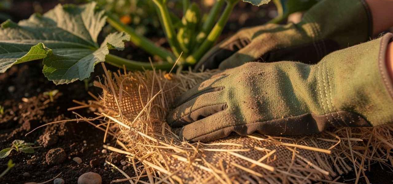 Guide étape par étape pour installer le paillage dans votre jardin. Apprenez les bons gestes pour ne pas étouffer le collet de vos légumes