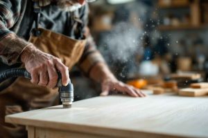 Pourquoi l'aérogommage est indispensable pour décaper le bois tendre comme le sapin ou le placage sans creuser les fibres