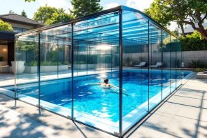 Découvrez le compromis idéal avec l'abri de piscine mi-haut pour nager à l'abri du vent sans encombrer le jardin