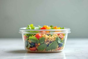 Boîte repas en verre réutilisable pour transporter son déjeuner sans utiliser d'emballage jetable